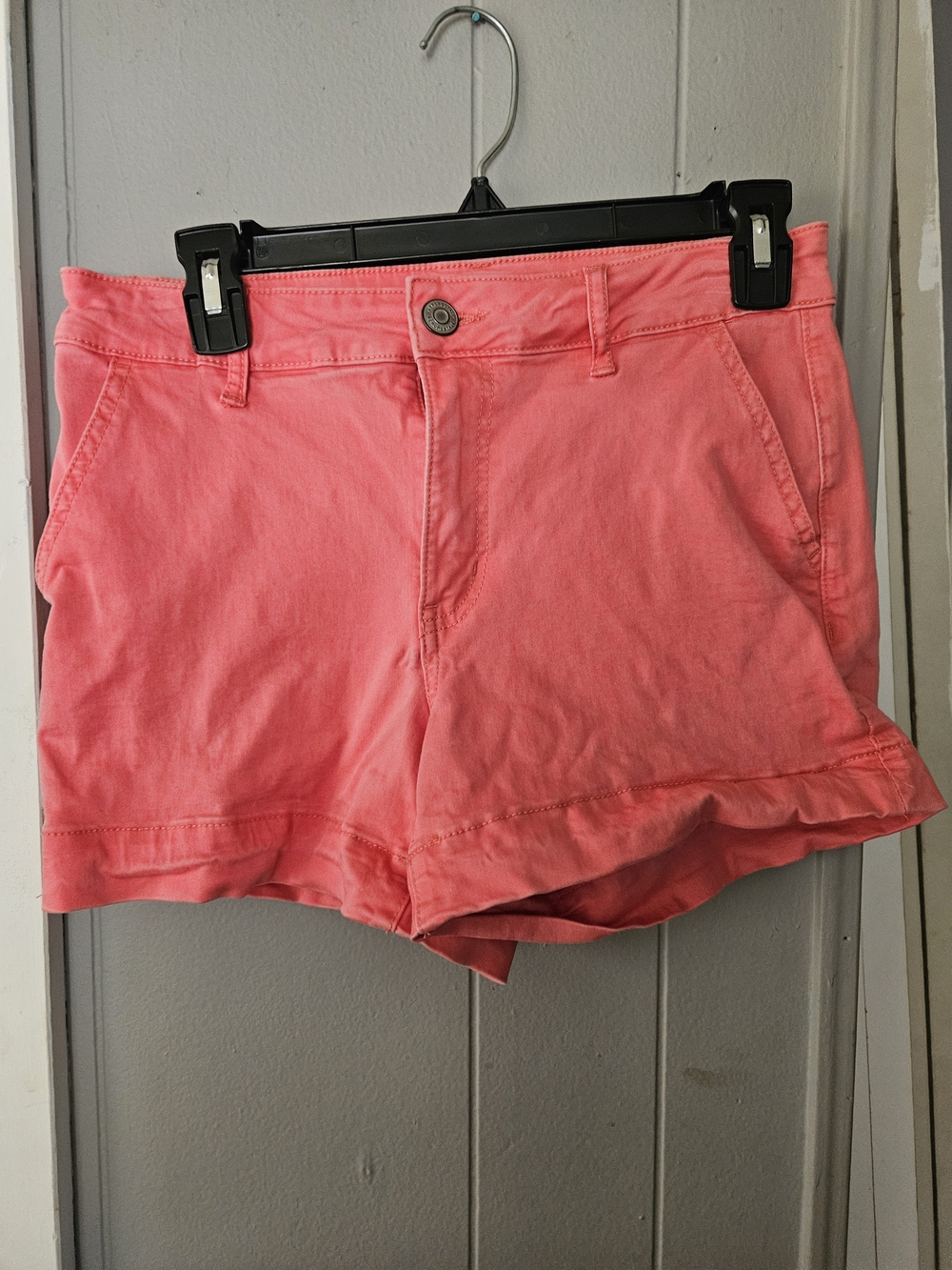 Aeropostale Coral Pink High Waist Ruffle Hem Shorts